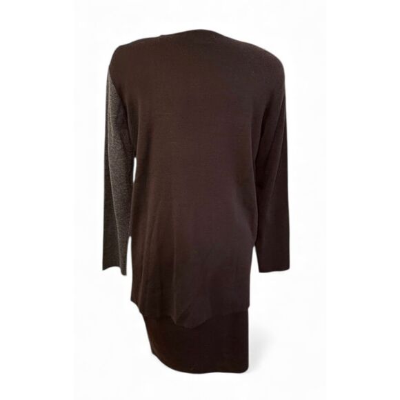 NWT Nina Leonard 2-Pc Set Color Block Sweater & Solid Skirt Sz. Large - Picture 3 of 11